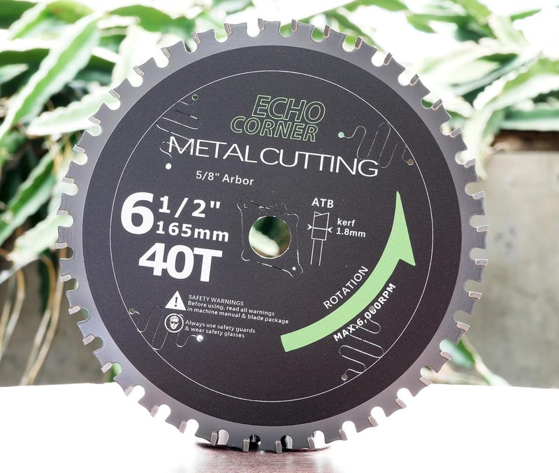 Echo Corner 6-1/2 Inch Metal Cutting Circular Saw Blade, Fast Dry Cool Clean Cut Off Mild Steel, Angle-Iron, Other Tough Ferrou Sheet/Plate/Tube, 5/8" Arbor - Image 4